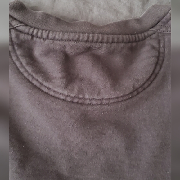 American Giant Heavy Weight Charcoal Grey Vintage Wash Sweatshirt Made In USA - Picture 7 of 12